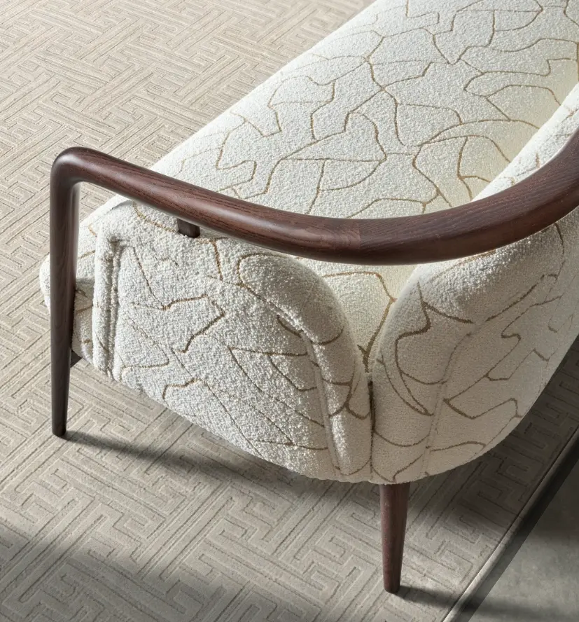 Aurelia Curve Teak Sofa Close View.webp