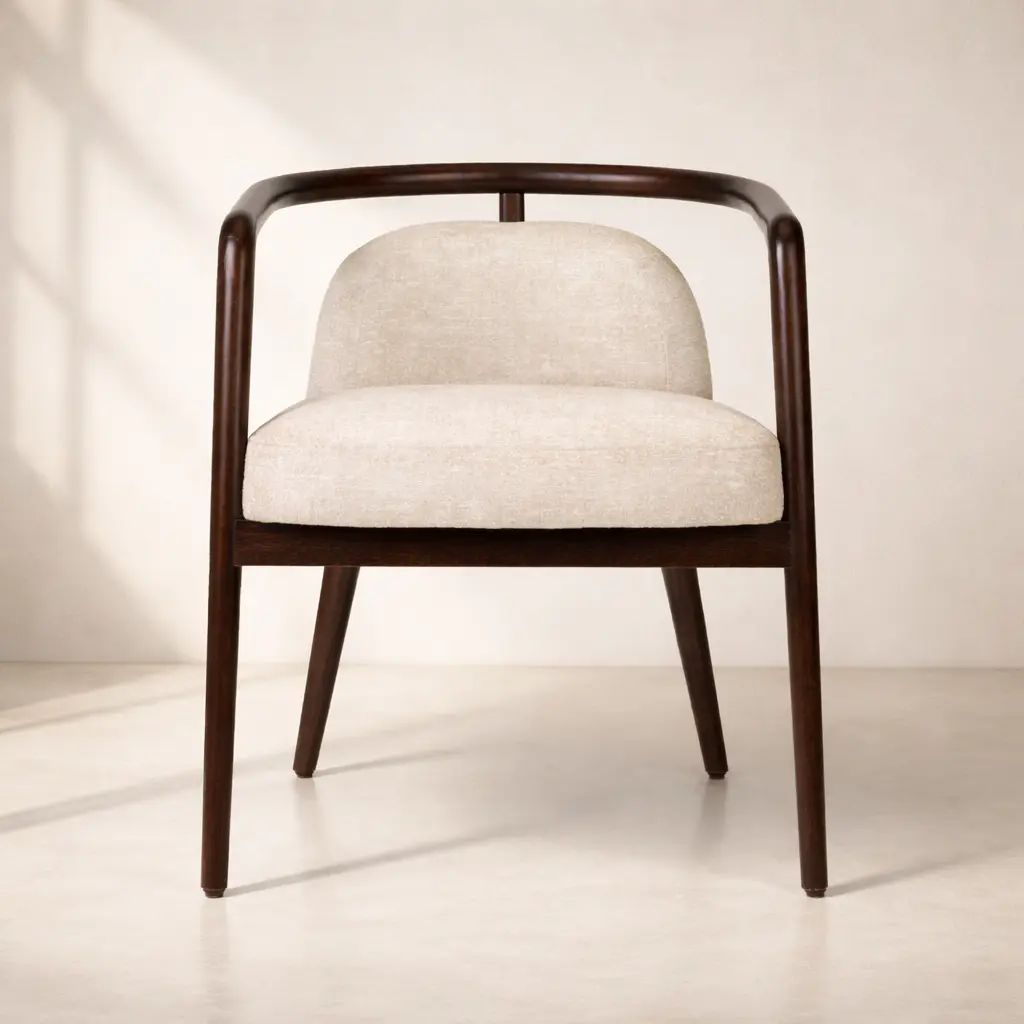 Aurelia Curve Teak Chair Front View.webp