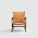 BALI WOVEN TEAK LOUNGE ARMCHAIR Front.webp