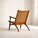 BALI WOVEN TEAK LOUNGE ARMCHAIR Back.webp