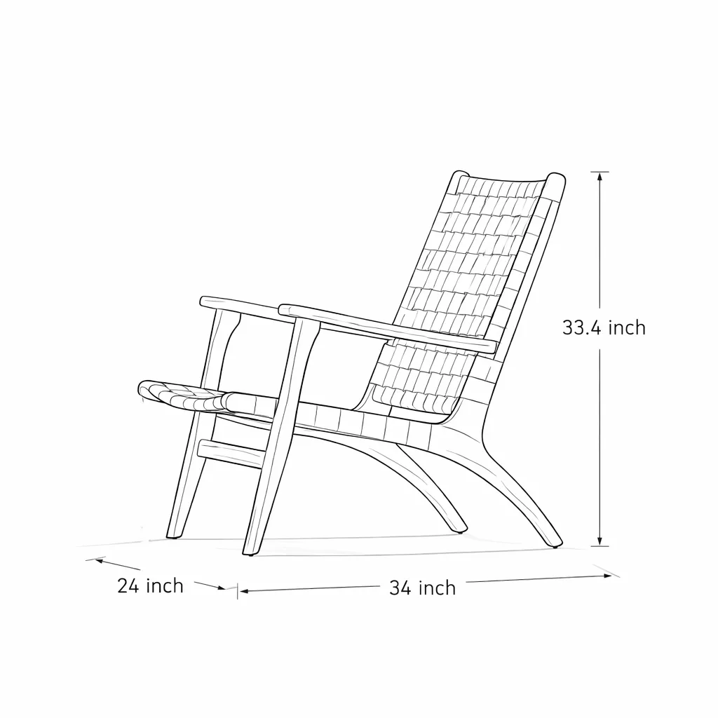 BALI WOVEN TEAK LOUNGE ARMCHAIR Size.webp