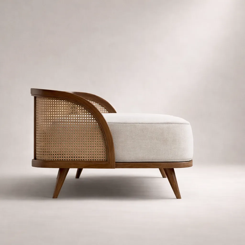 ALENO RATTAN SOFA IN TEAK Side Angle.webp