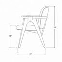 AXTON BLACK TEAK ARMCHAIR Sizes