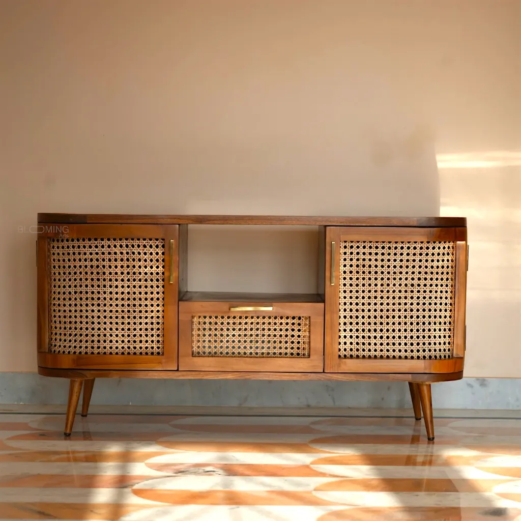 Aravalli Teak Wood TV Unit Front .webp