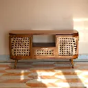 Aravalli Teak Wood TV Unit Top .webp