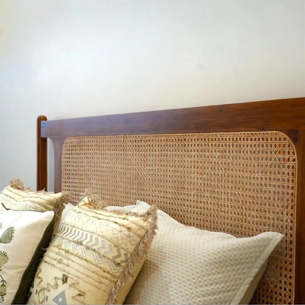 Aravalli Rattan Box Bed in Teak Wood Details .webp