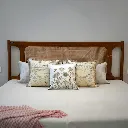 Aravalli Rattan Box Bed in Teak Wood Front Angle .webp