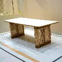 Aravalli Rattan Dining Table in Teak Wood Main .webp