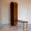 Aravalli Teak EntryWay Console with Seating Details .webp
