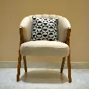 Sahara Teak Armchair Front View .webp