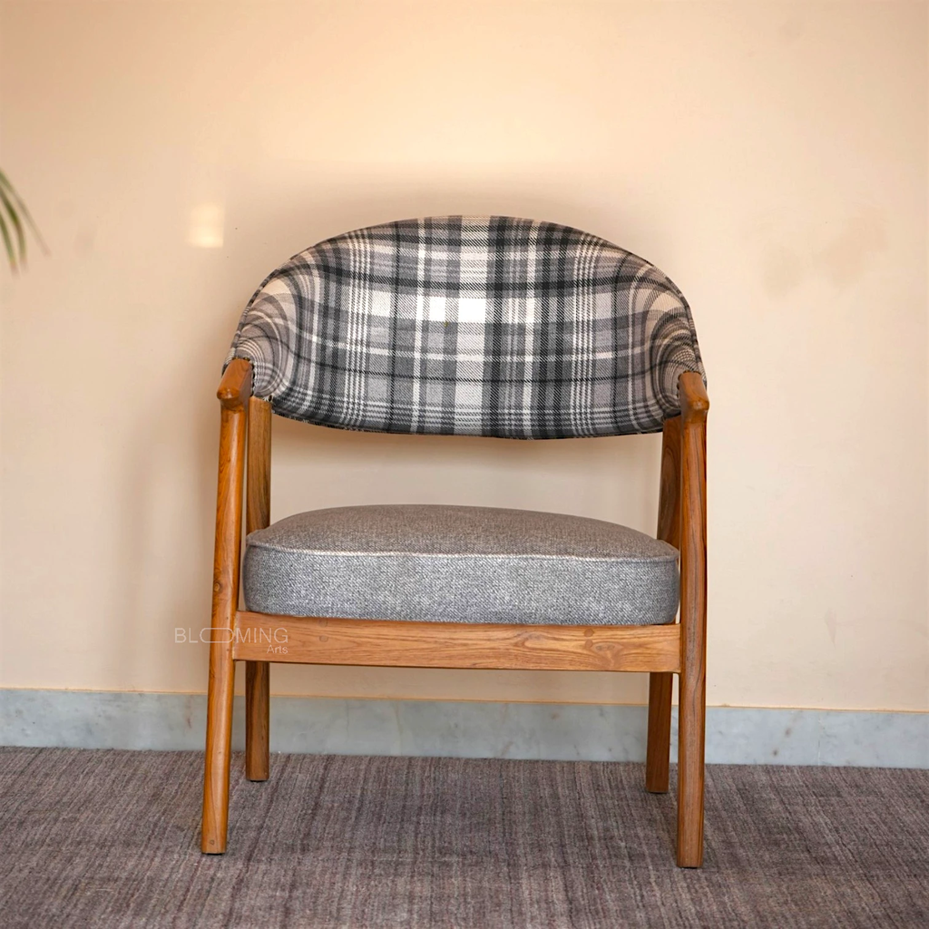 Tarang Teak Wood Armchair Front Angle .webp