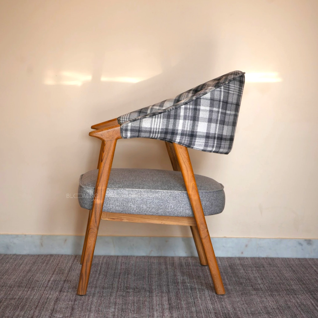 Tarang Teak Wood Armchair Side Angle .webp