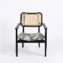 Makalu Rattan Armchair in Teak Wood Front View .webp