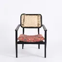 Makalu Rattan Armchair in Teak Wood Aangan Front View .webp