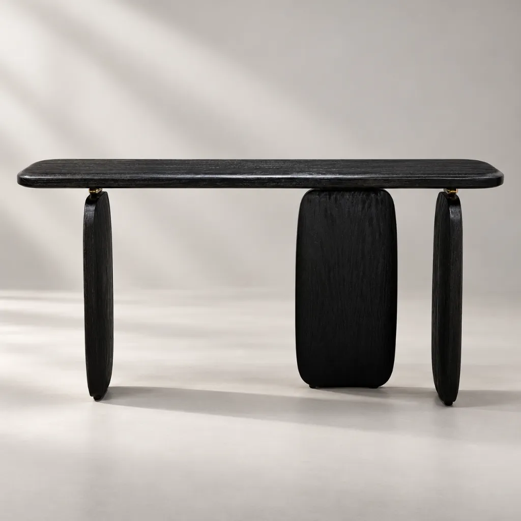 Minimalist Black Sculptural Console.webp