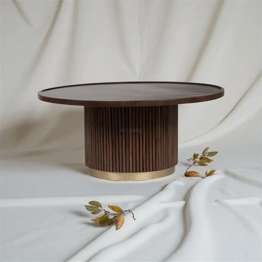[BA-CT-001] Aurelius Round Center Table in Acacia Wood