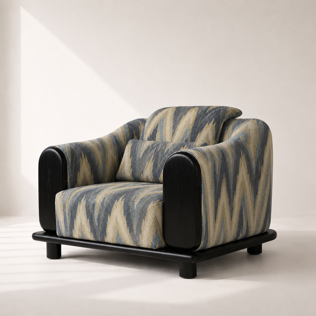 Verso Lounge Chair | White Ash Wood & Linen