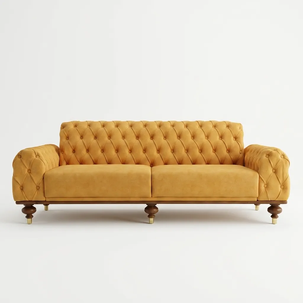 GULMOHAR TEAK CHESTERFIELD SOFA