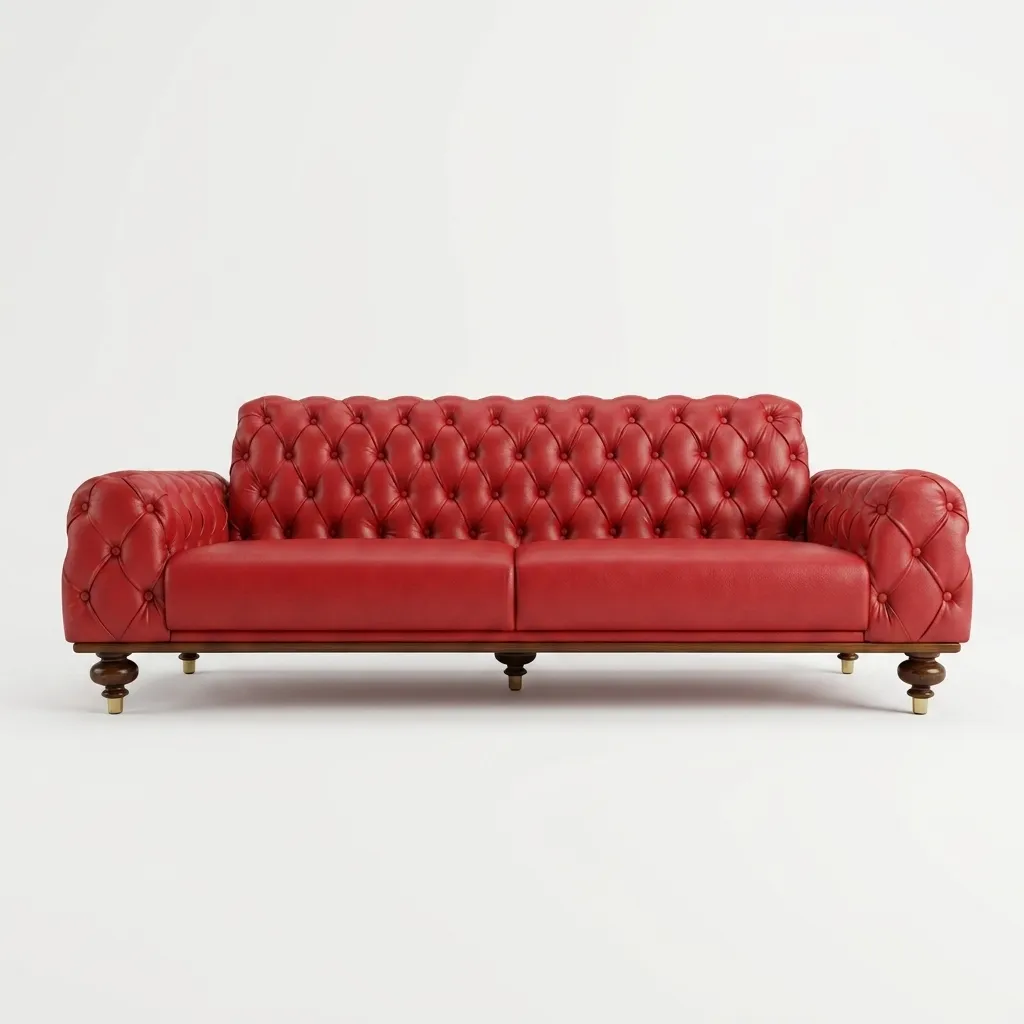 GULMOHAR TEAK CHESTERFIELD SOFA
