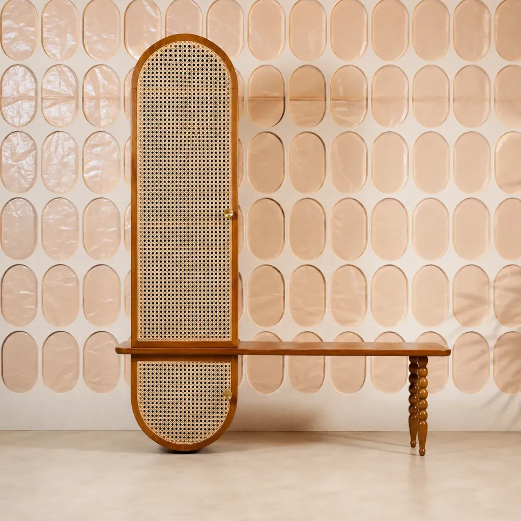 Aravalli Teak EntryWay Console with Seating