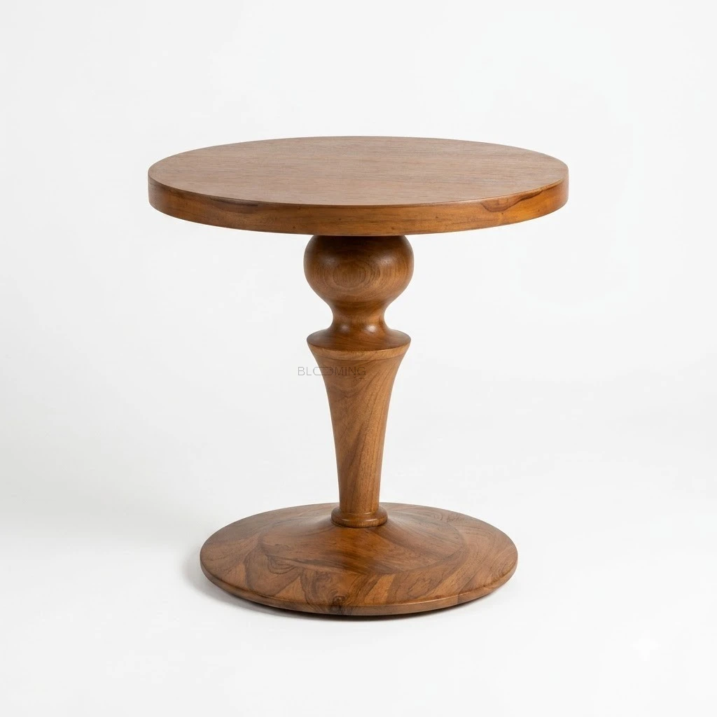 Aravalli Teak Wood Side Table (Natural)