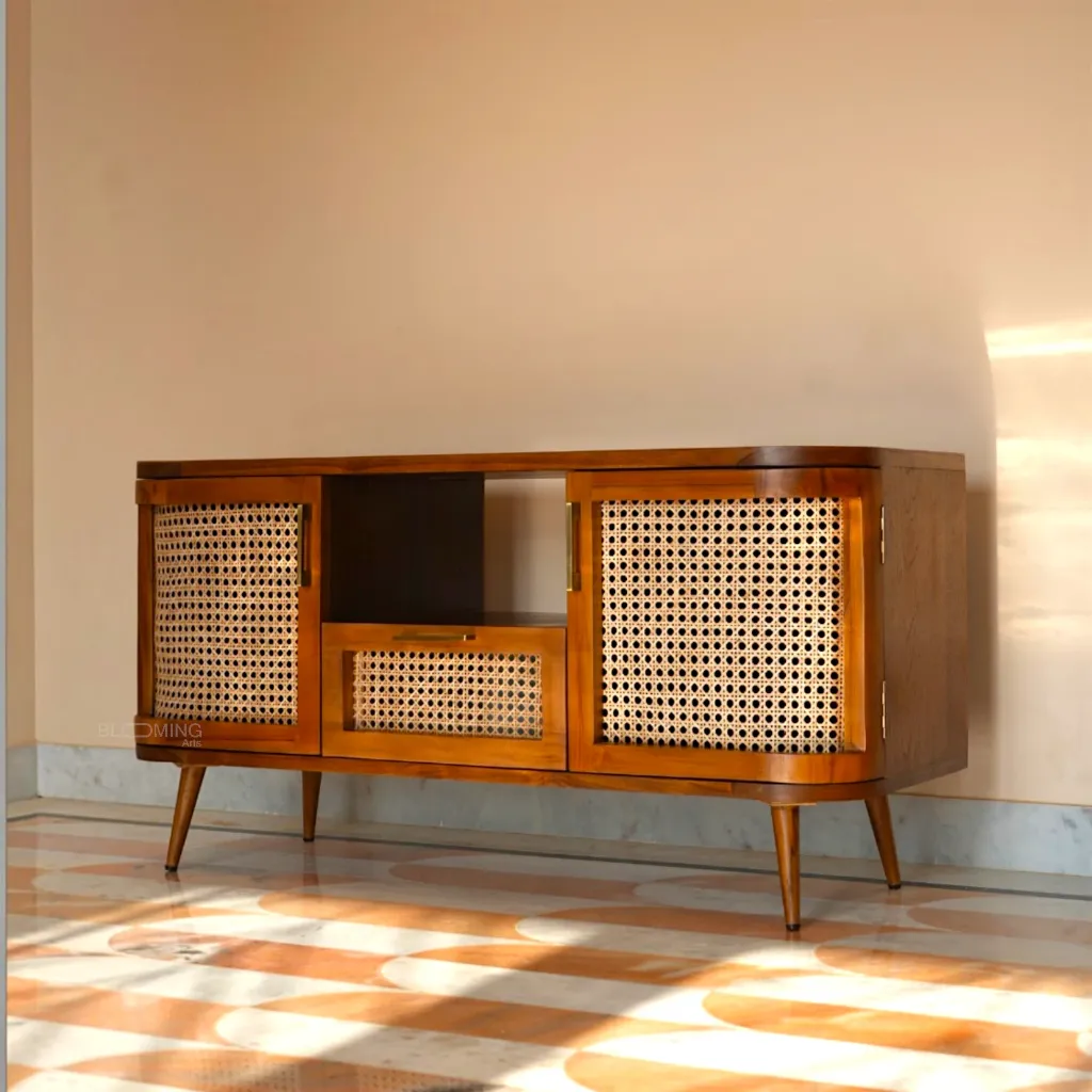 Aravalli Teak Wood TV Unit (Natural)