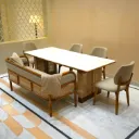 Aravalli Rattan Dining Table in Teak Wood