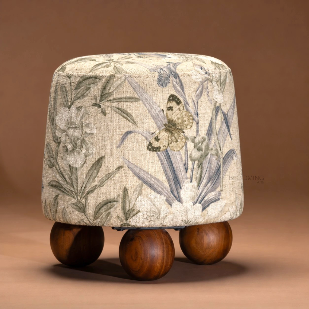 Bali Wooden Pouf