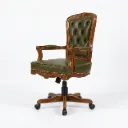 Royal Director Chair Hand-Carved Leatherette