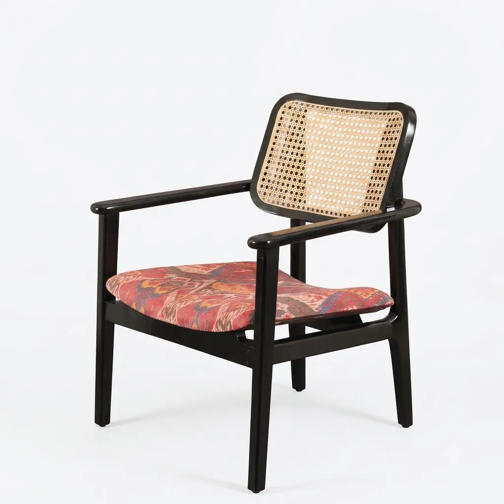 Makalu Rattan Armchair in Teak Wood