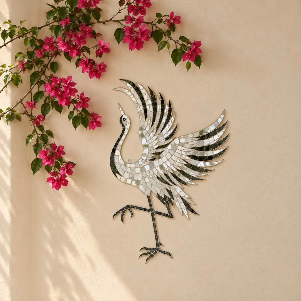 Flamingo Thikri Wall Installation