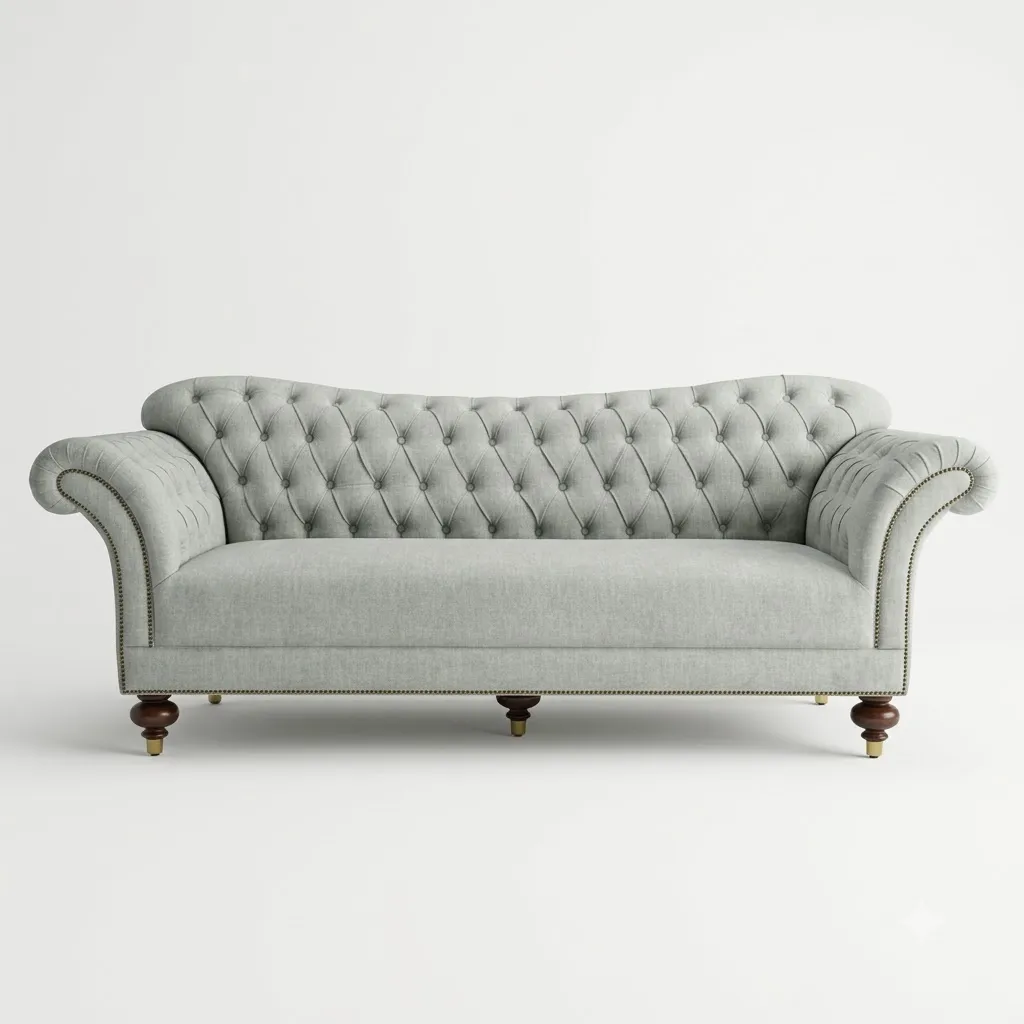 Gulnar Chrsterfield Teak Sofa (3-Seater)