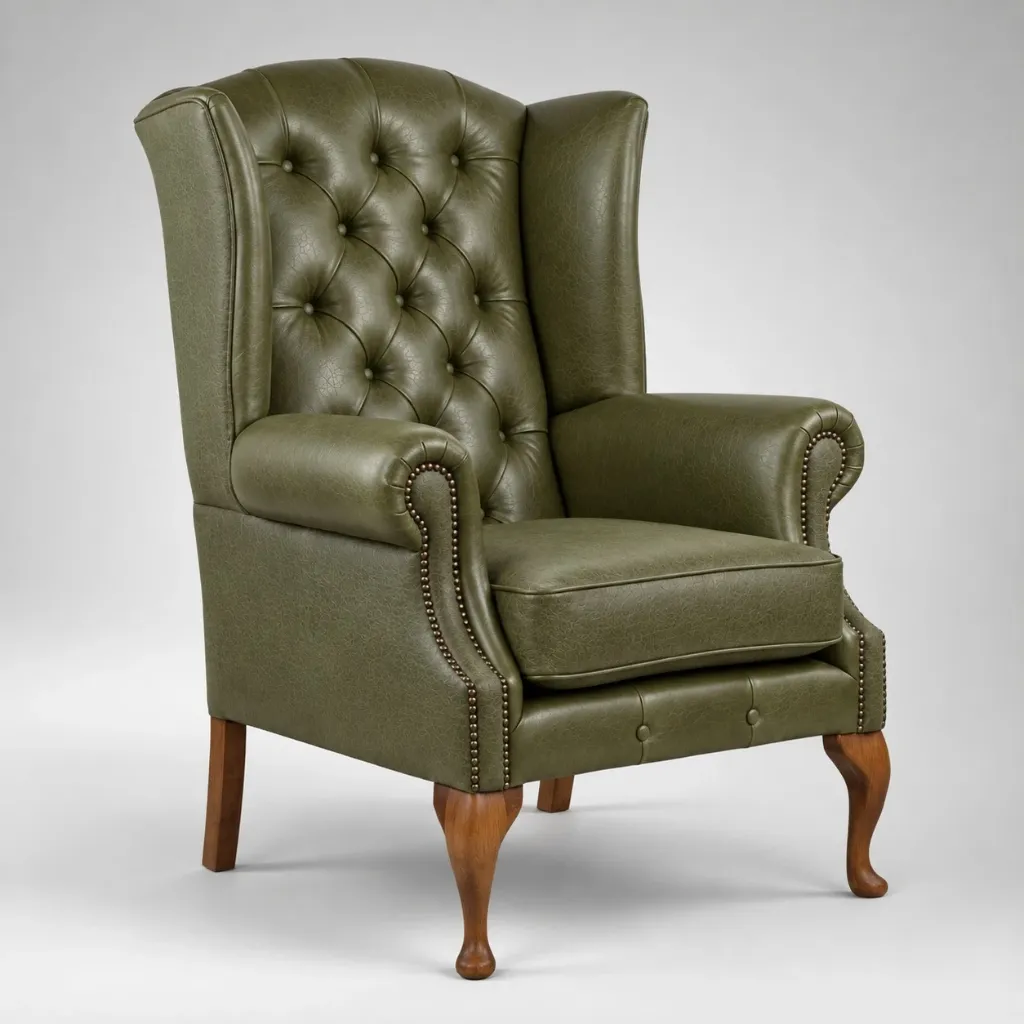 Pihano Teak Leatherette Lounge Chair