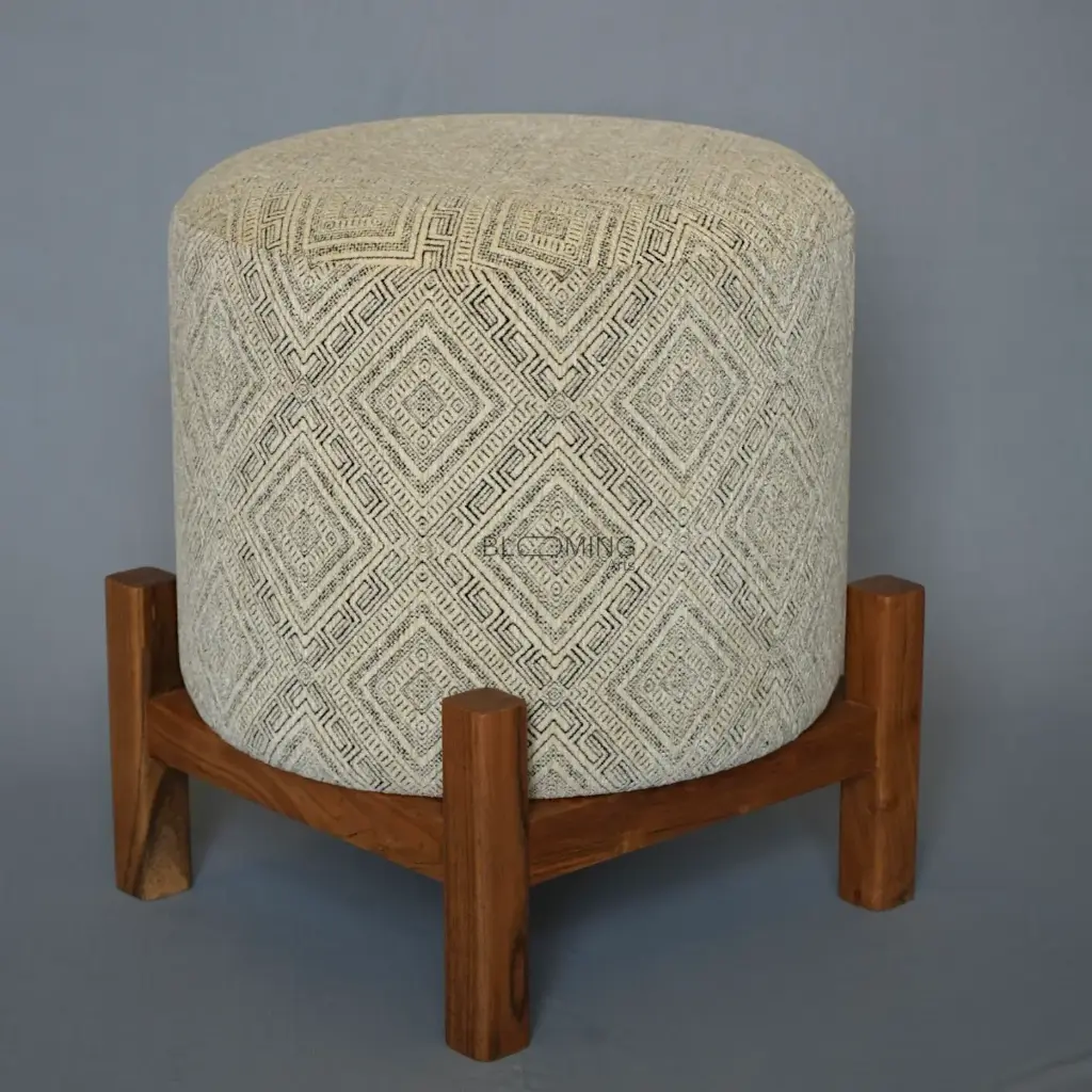 Olve Round Puffy Ottoman