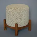 Olve Round Puffy Ottoman