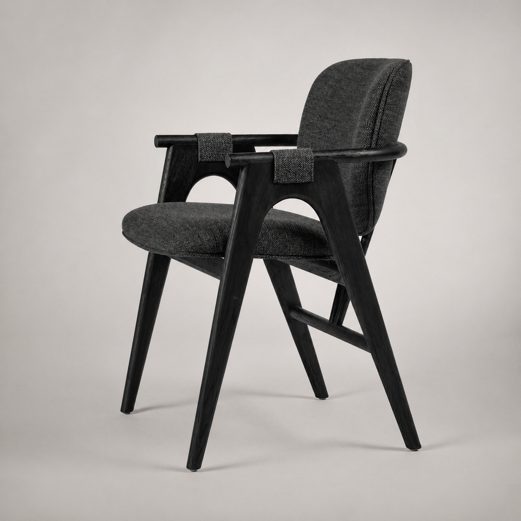 AXTON BLACK TEAK ARMCHAIR