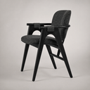 AXTON BLACK TEAK ARMCHAIR