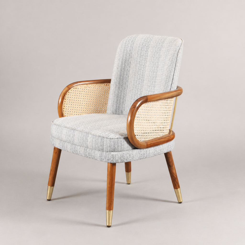 [BA-CHR-007-TW] DINKUM RATTEN TEAK CHAIR