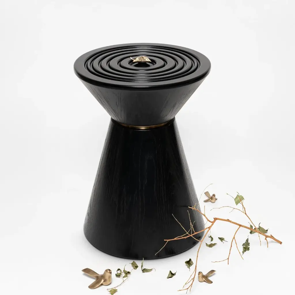 Ripple Side Table in Teak Wood