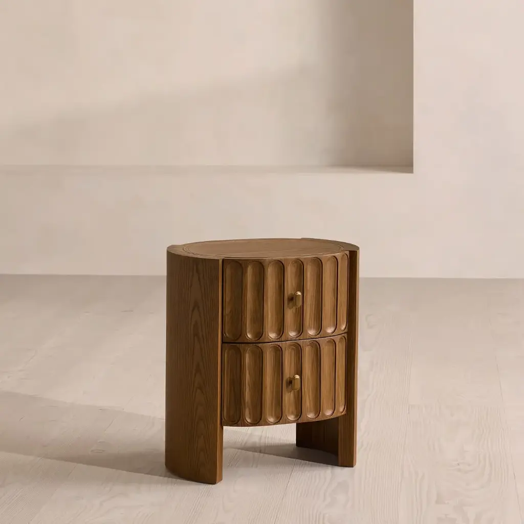 Olive Raga Bedside Table