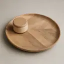 WOODEN TREY WITH CUP 