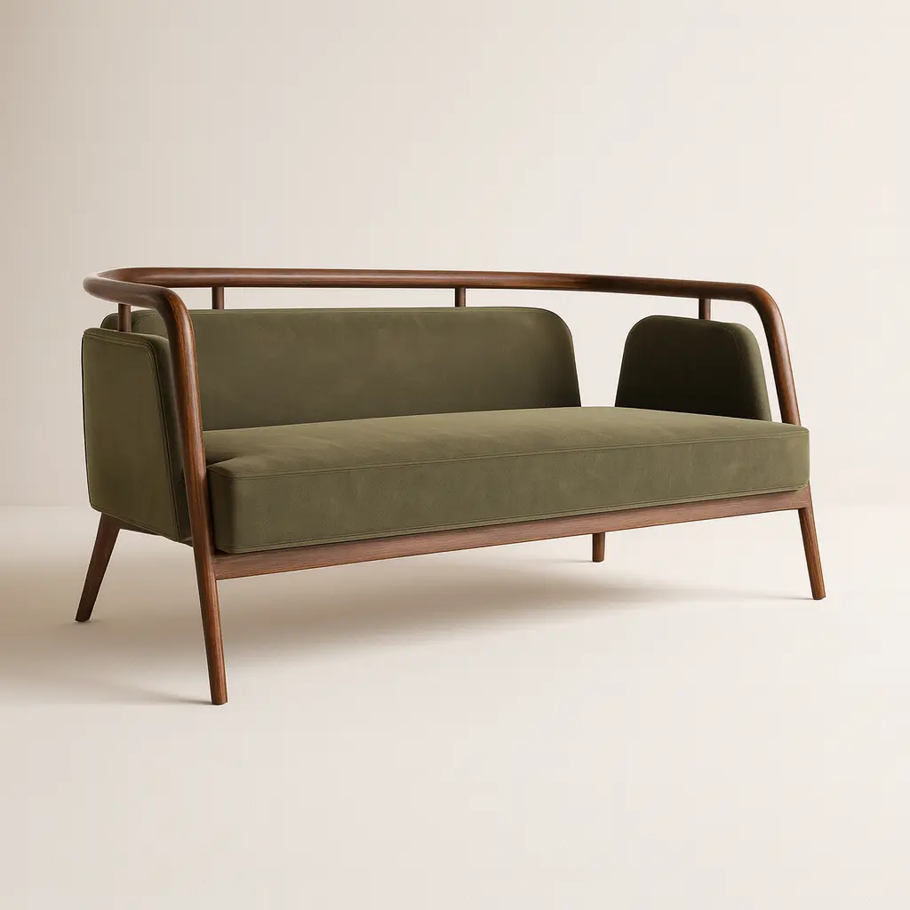 Aurelia Curve Teak Sofa