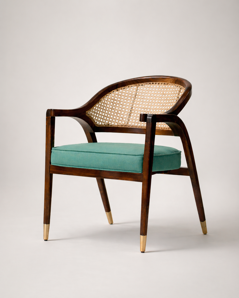 [BA-CHR-008-TW] NODACHI RATTEN TEAK WOOD CHAIR (Sarom-Alpha)