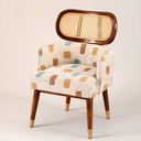 POMELLI TEAK CHAIR WITH RATTAN