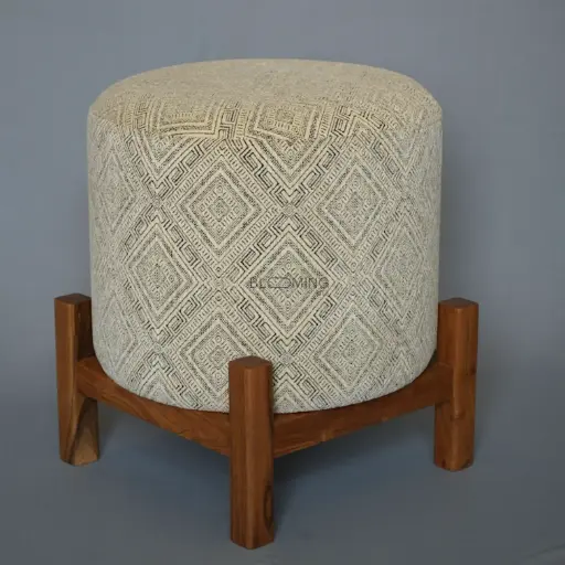 Olve Round Puffy Ottoman