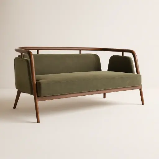 Aurelia Curve Teak Sofa